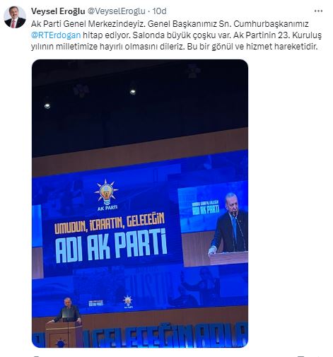 Bakan Eroğlu Ankara’da Dava Arkadaşı Erdoğan’ı Can Kulağıyla Dinledi