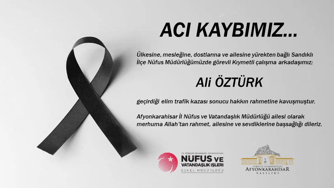 Acı Haberi Tanyeri Verdi Sandıklı'da Sevilen Memur Öztürk Hayatını Kaybetti