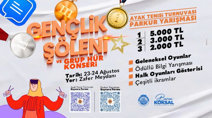 Afyonkarahisar'da Gençlik Şöleni ve Grup Hür Konseri Coşkuyla Bekleniyor