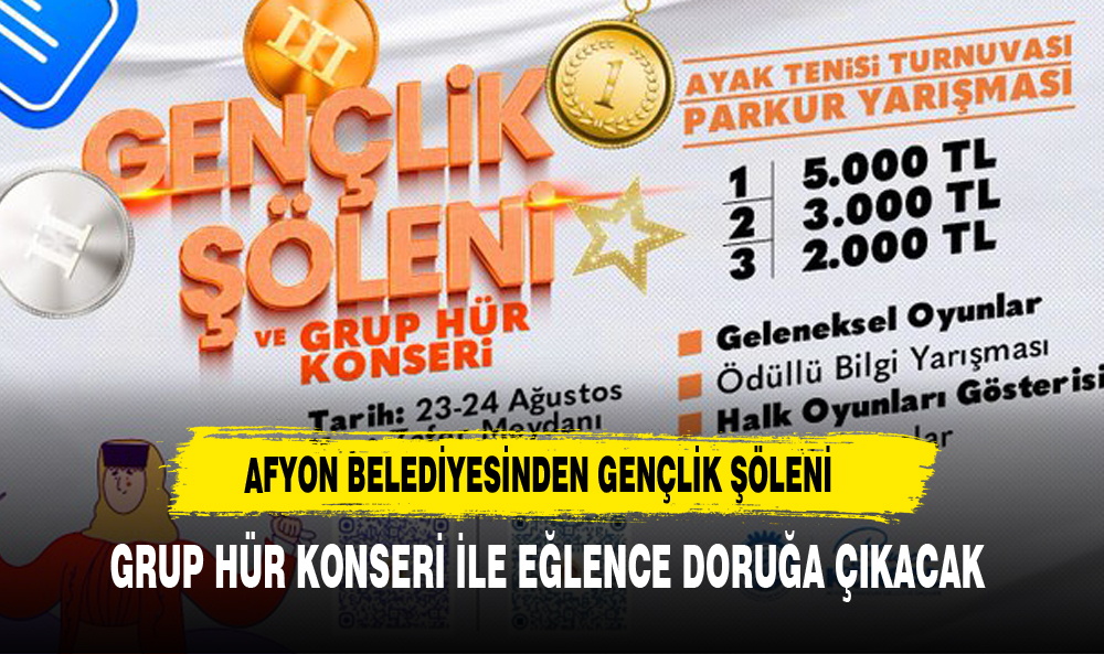 Afyonkarahisar'da Gençlik Şöleni ve Grup Hür Konseri Coşkuyla Bekleniyor