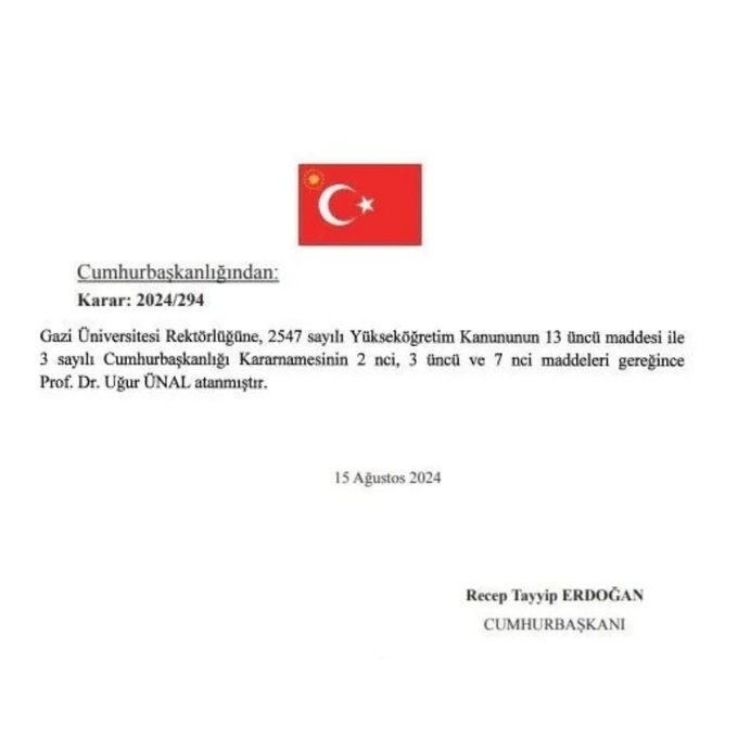 GAZİ ÜNİVERSİTESİNİN YENİ REKTÖRÜ PROF.DR. ÜNAL OLDU