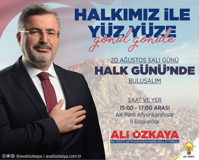 Milletvekili Ali Özkaya, Vatandaşlarla Bir Araya Gelecek