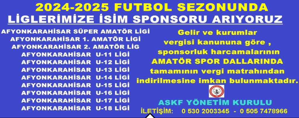 ASKF SPONSORLUĞA DAVET ETTİ  