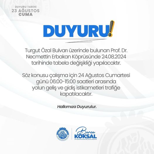Bu Köprüde Belediye Duyurdu Sürücüler Dikkat Çalışma Yapılacak