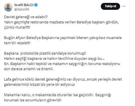 AK Partili Çoban’dan İsrafil Balcı'ya Cevap