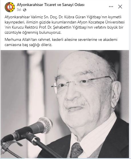 ATSO'DAN TAZİYE MESAJI