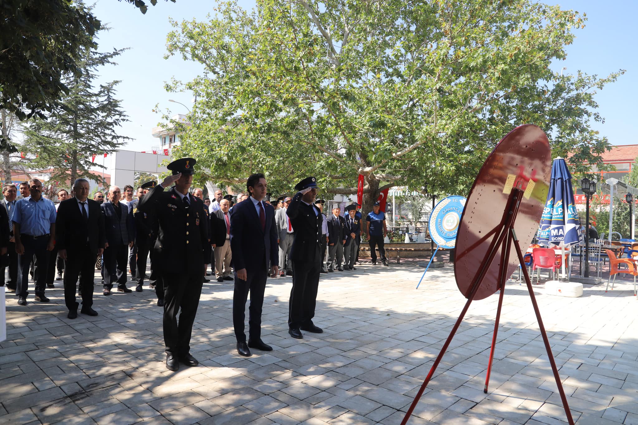 Çobanlar’da Atatürk Anıtı’na Çelenk Sunuldu