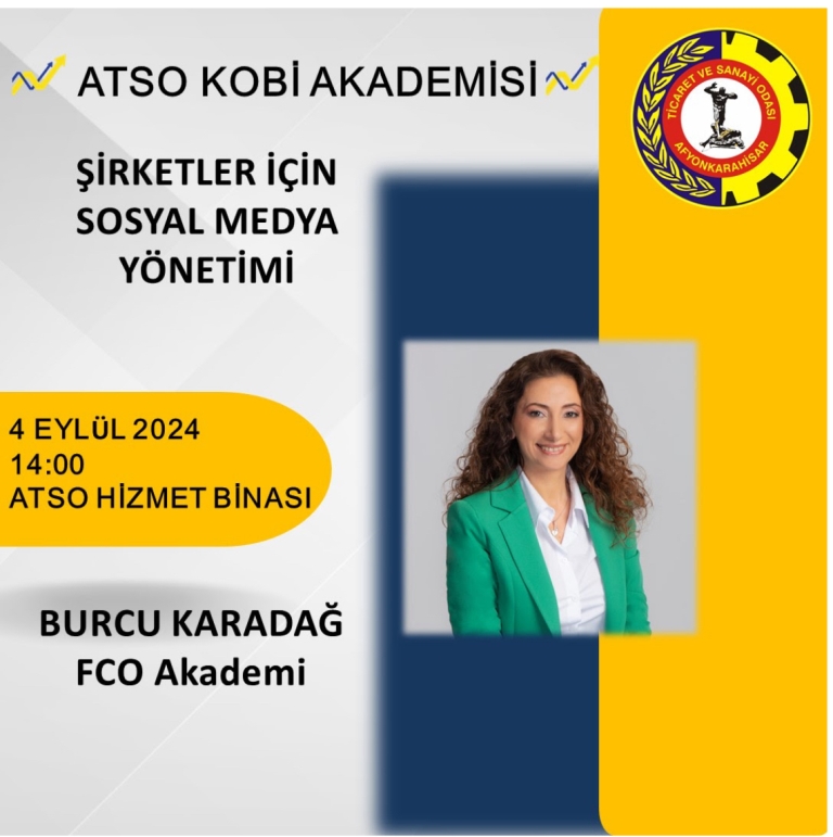 ATSO'DA ŞİRKETLER İÇİN SOSYAL MEDYA EĞİTİMİ VERİLECEK