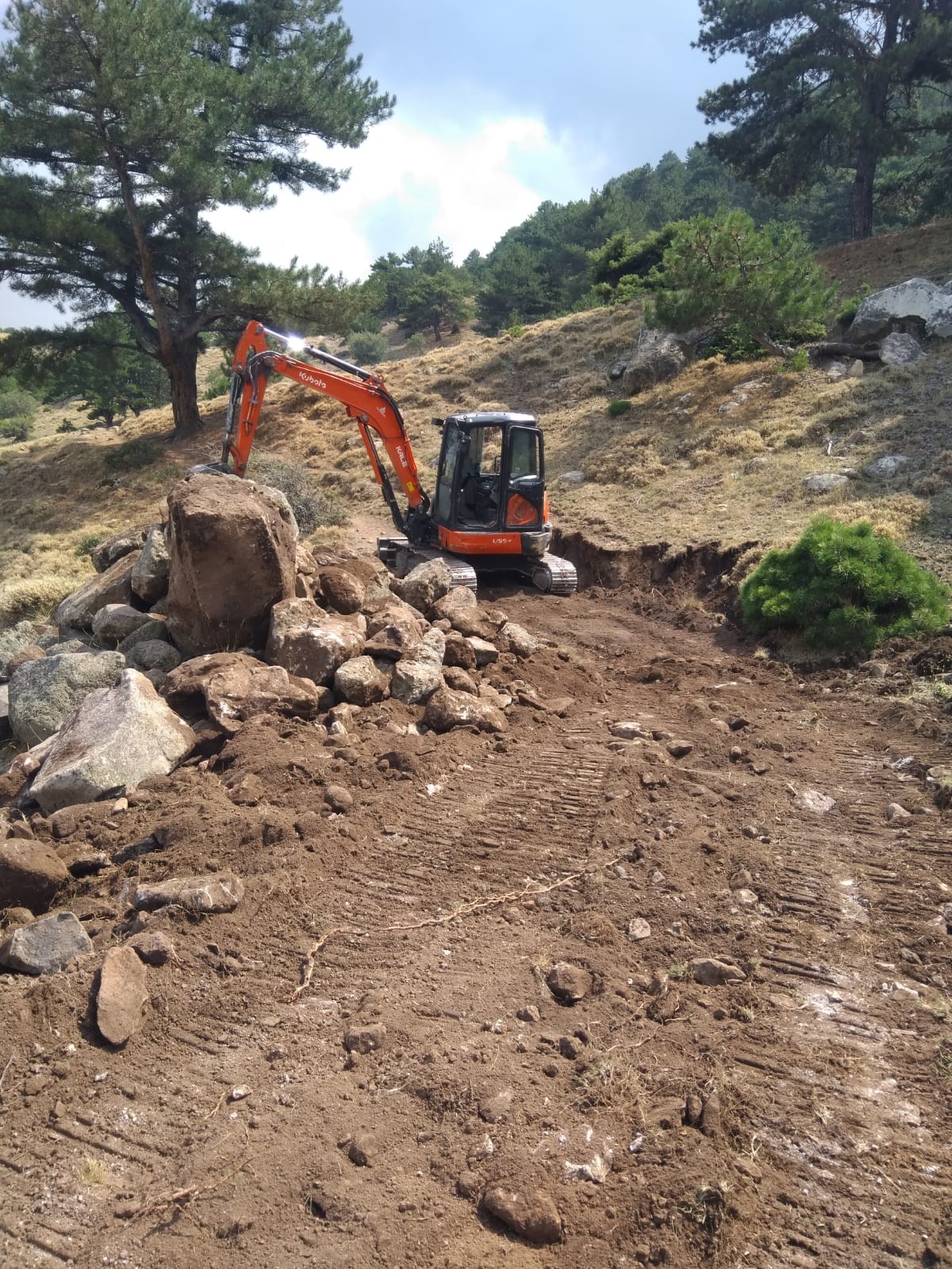 Uçurumdan Düşen İnek İçin 2 Gün Süren Kurtarma Operasyonu!  İl Özel İdaresi ekipleri dağlara 1,5 kilometreye yakın bir yol açarak düşen ineği kurtardı