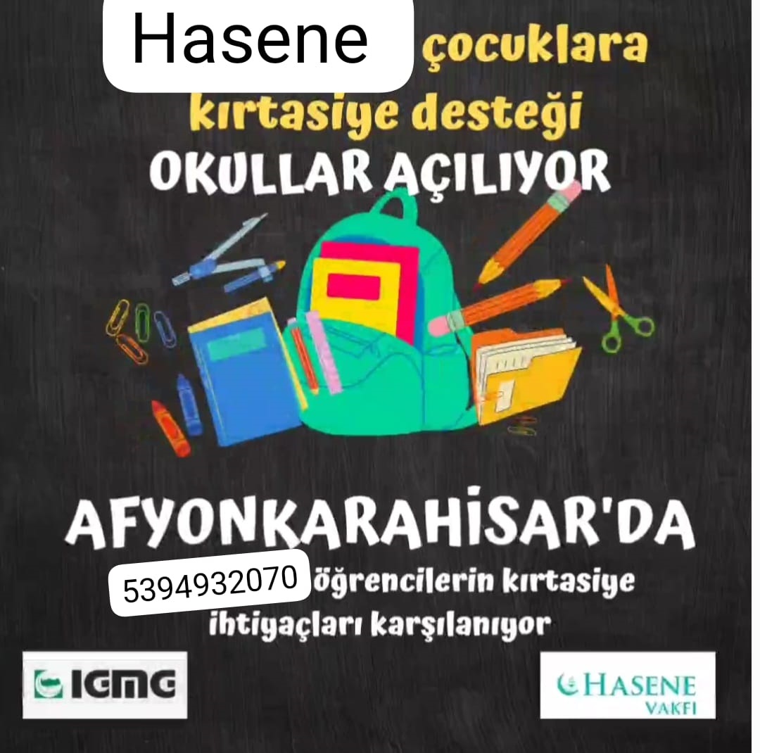 Hasene Vakfı’ndan İhtiyaç Sahibi Öğrencilere Kırtasiye Yardımı
