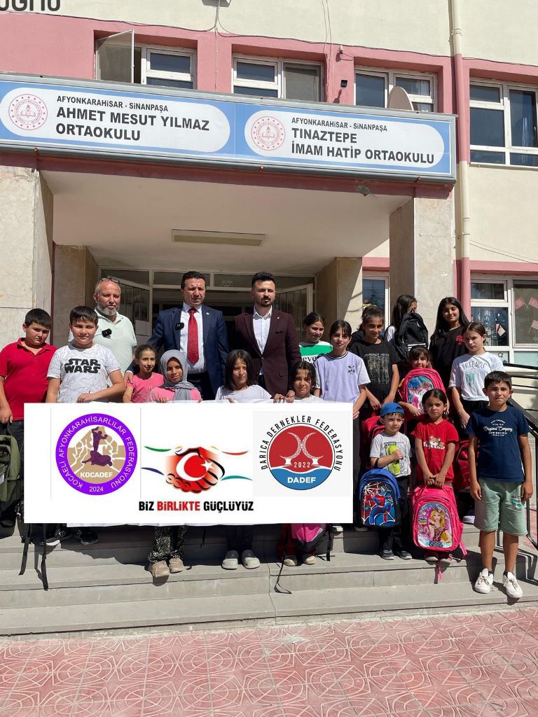 KOCADEF'DEN AFYONKARAHİSAR KÖYLERİNE KIRTASİYE YARDIMI
