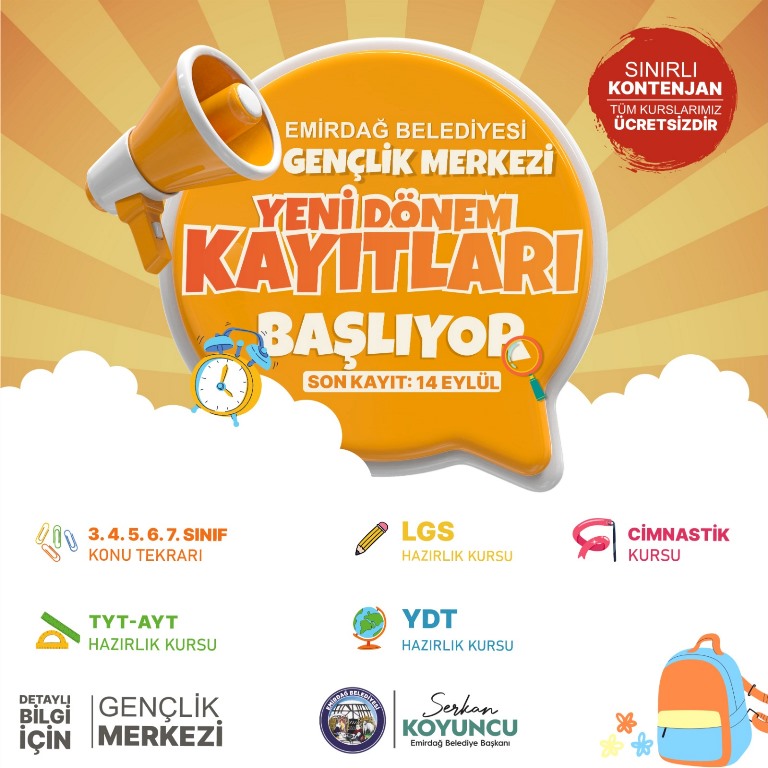EMİRDAĞ BELEDİYESİ GENÇLİK MERKEZİ YENİ DÖNEME HAZIR