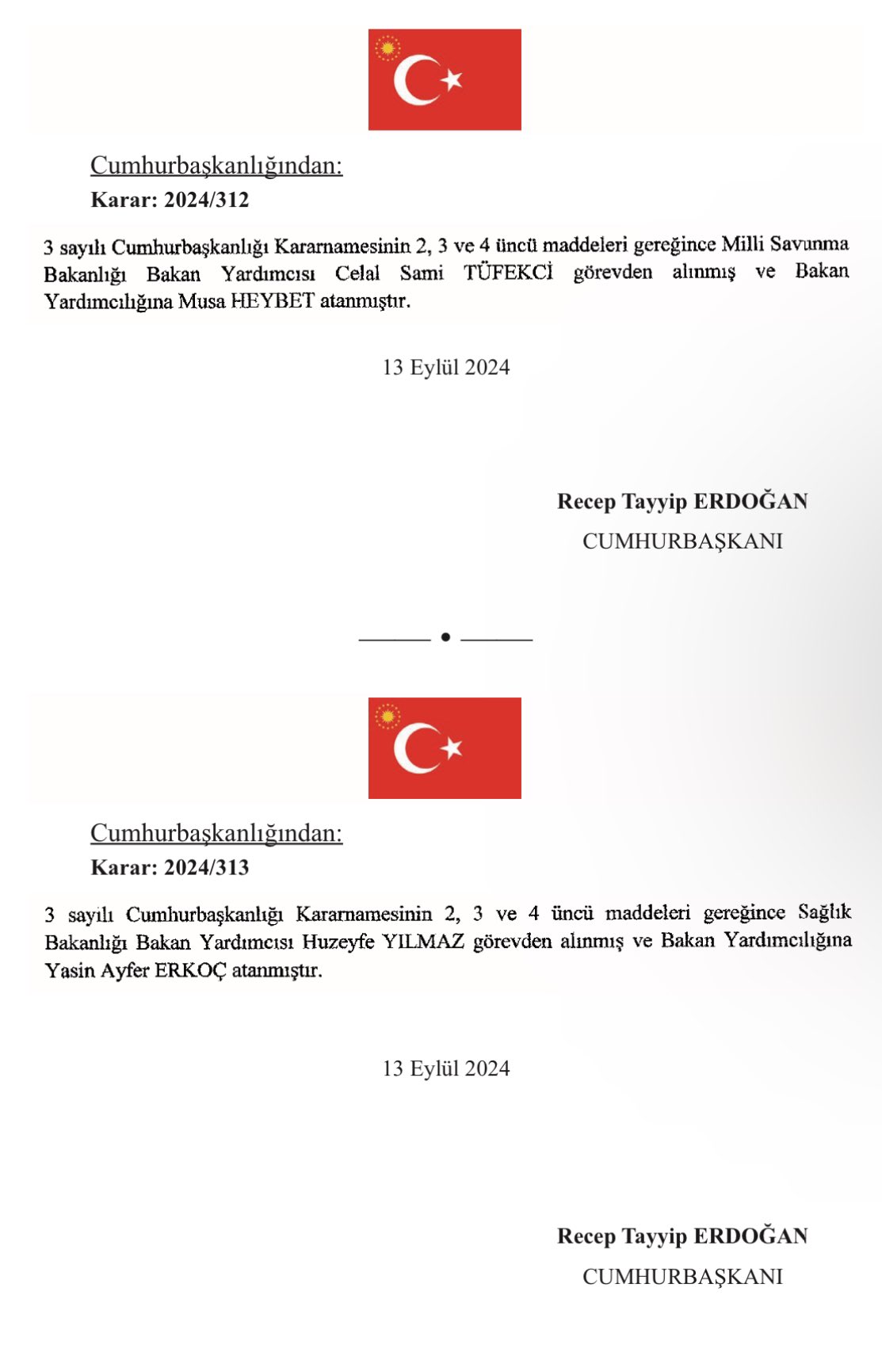SON DAKİKA: Bakanlıklarda Atama Rüzgarı
