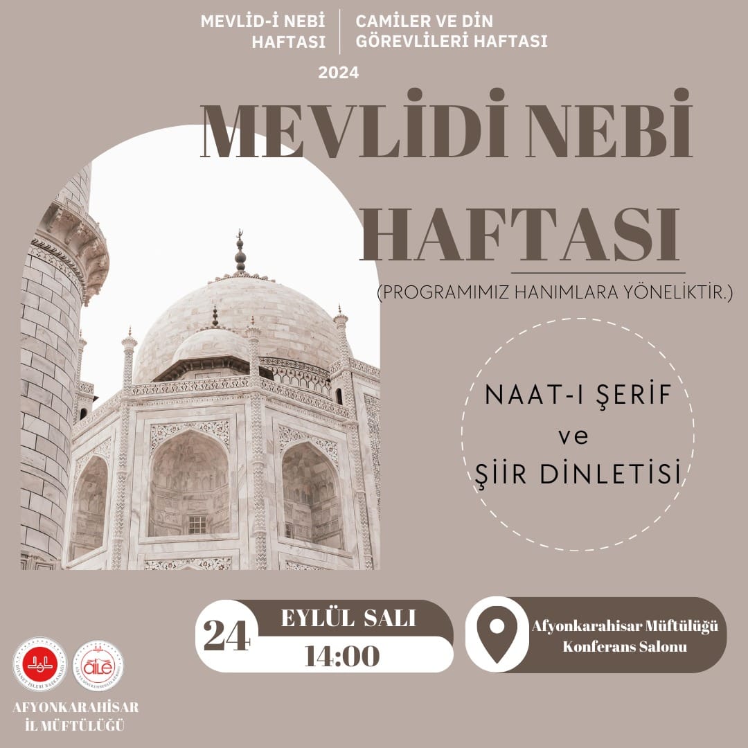 Afyonkarahisar İl Müftülüğü'nden Hanımlara Özel Program
