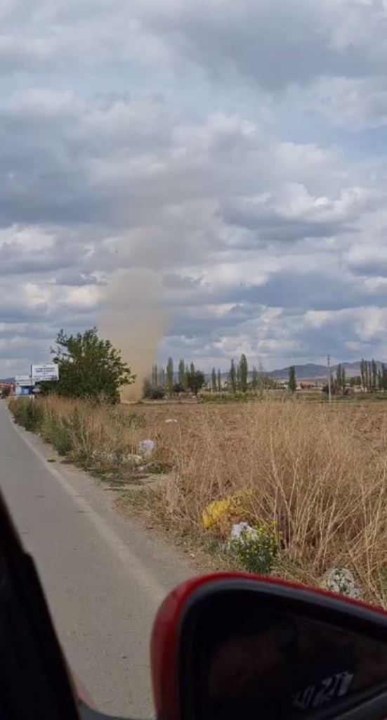 AFYON'DA YAŞANAN HORTUM KAMERALARA BÖYLE YANSIDI