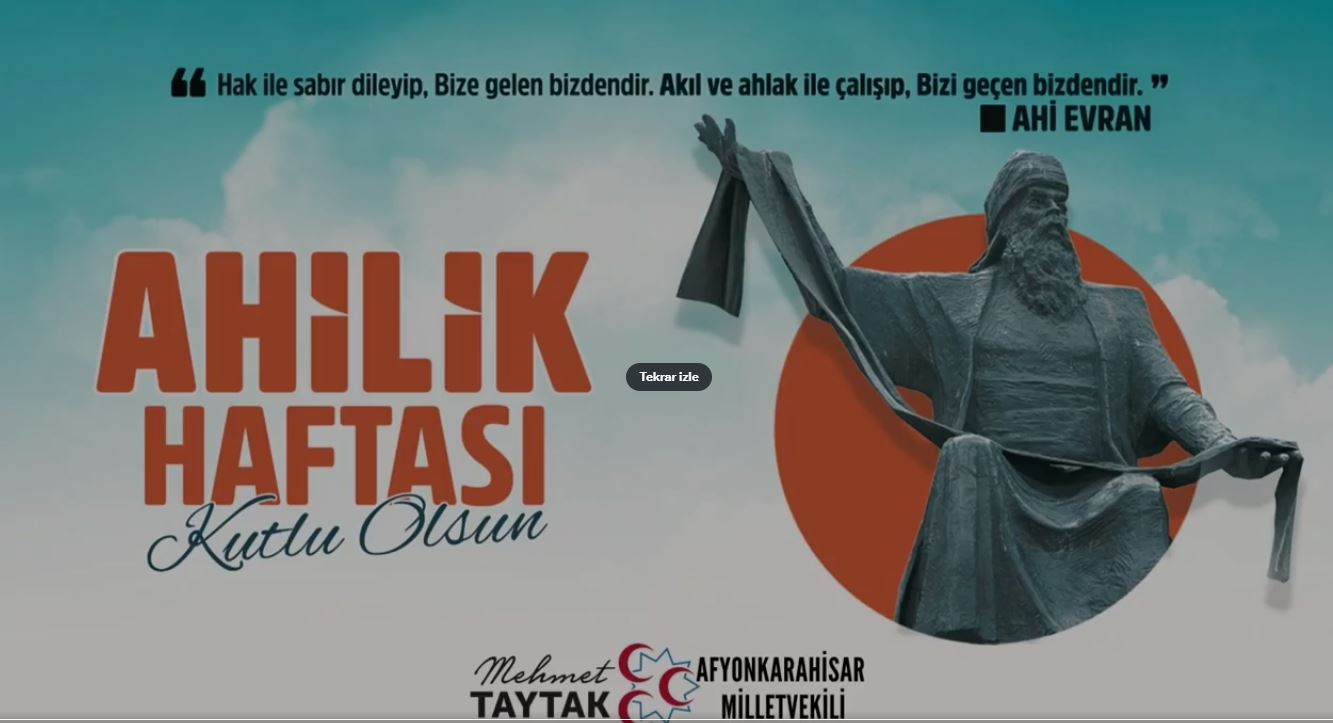 TAYTAK'TAN  AHİLİK  HAFTASI  MESAJI