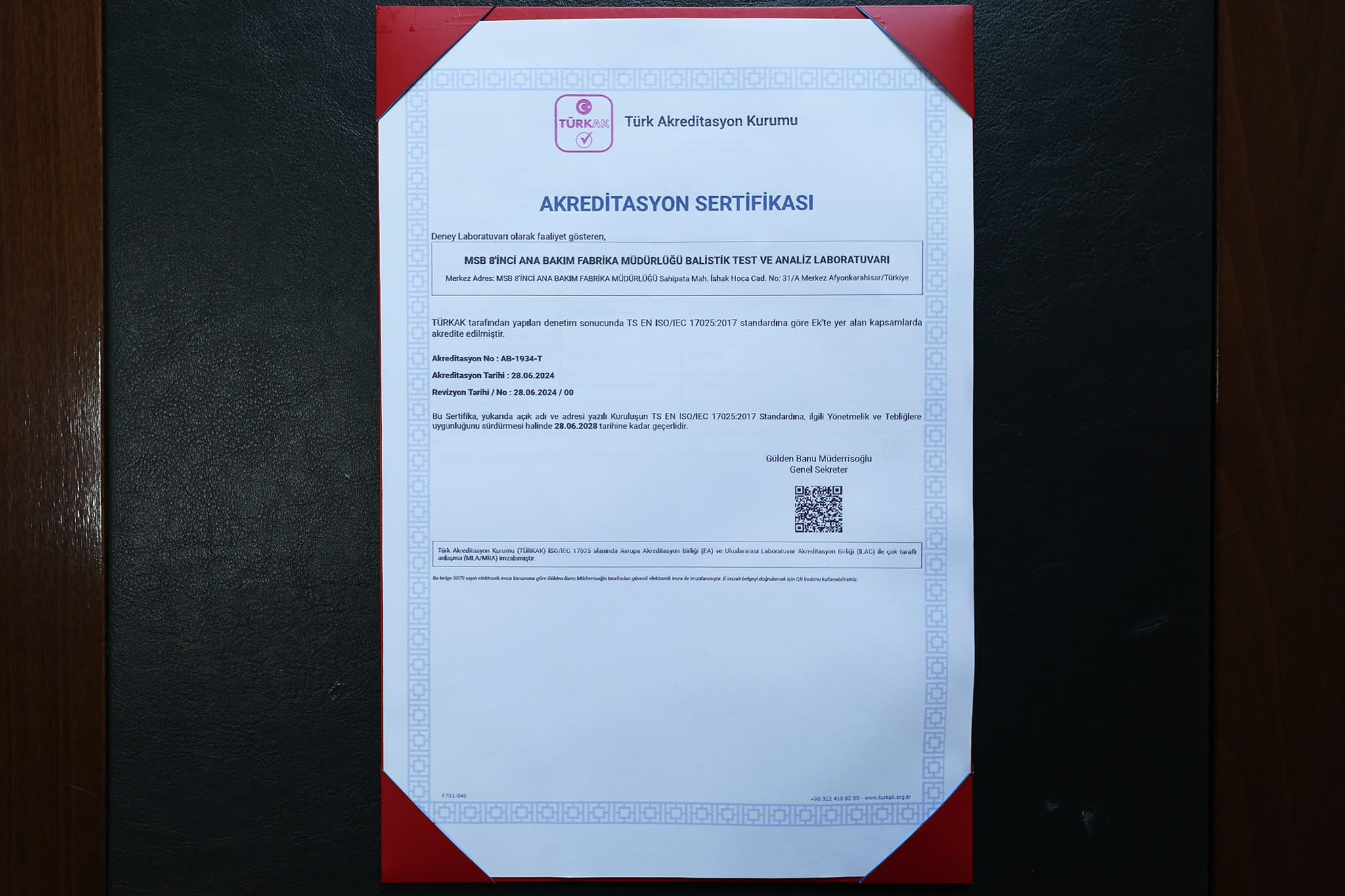 Milli Savunma Bakanlığı'nın İlk Akredite Balistik Laboratuvarı Afyonkarahisar'da