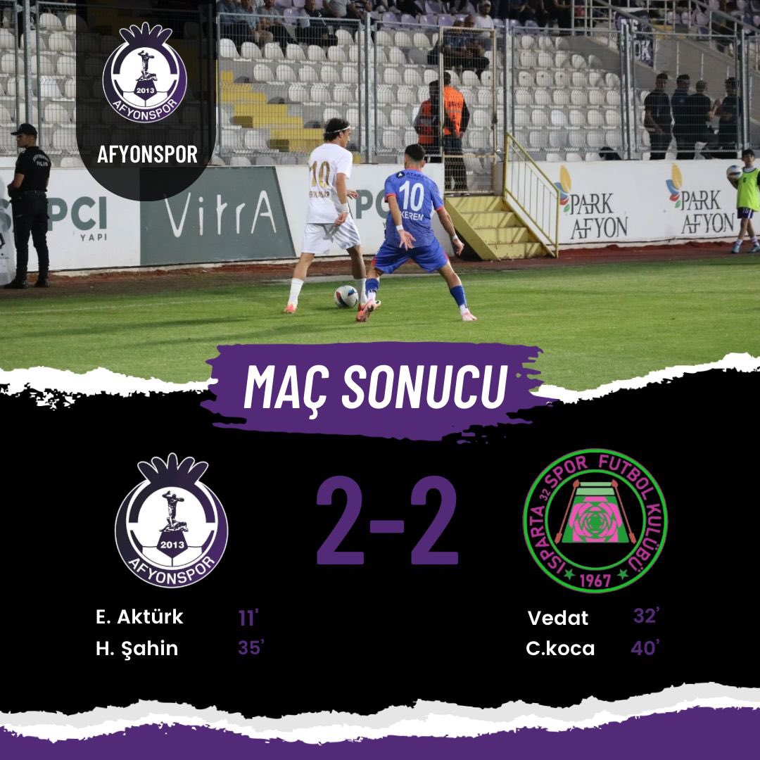 Afyonspor beşinci haftada ilk puanını aldı