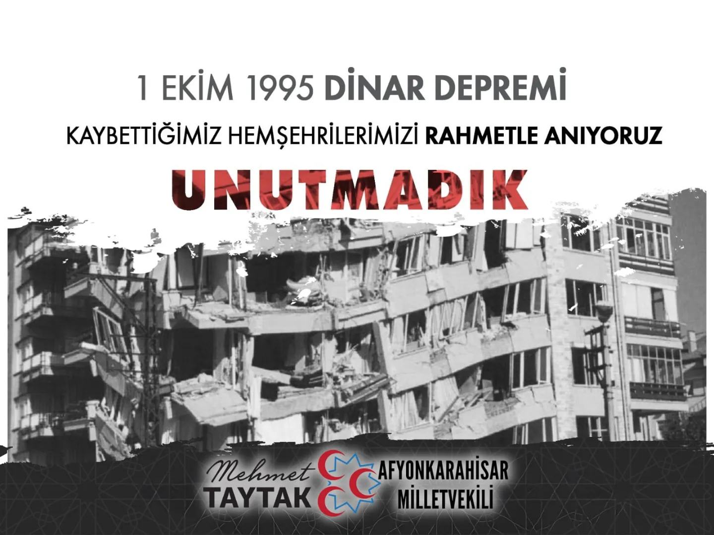 Milletvekili Taytak, Dinar Depremini Unutmadı