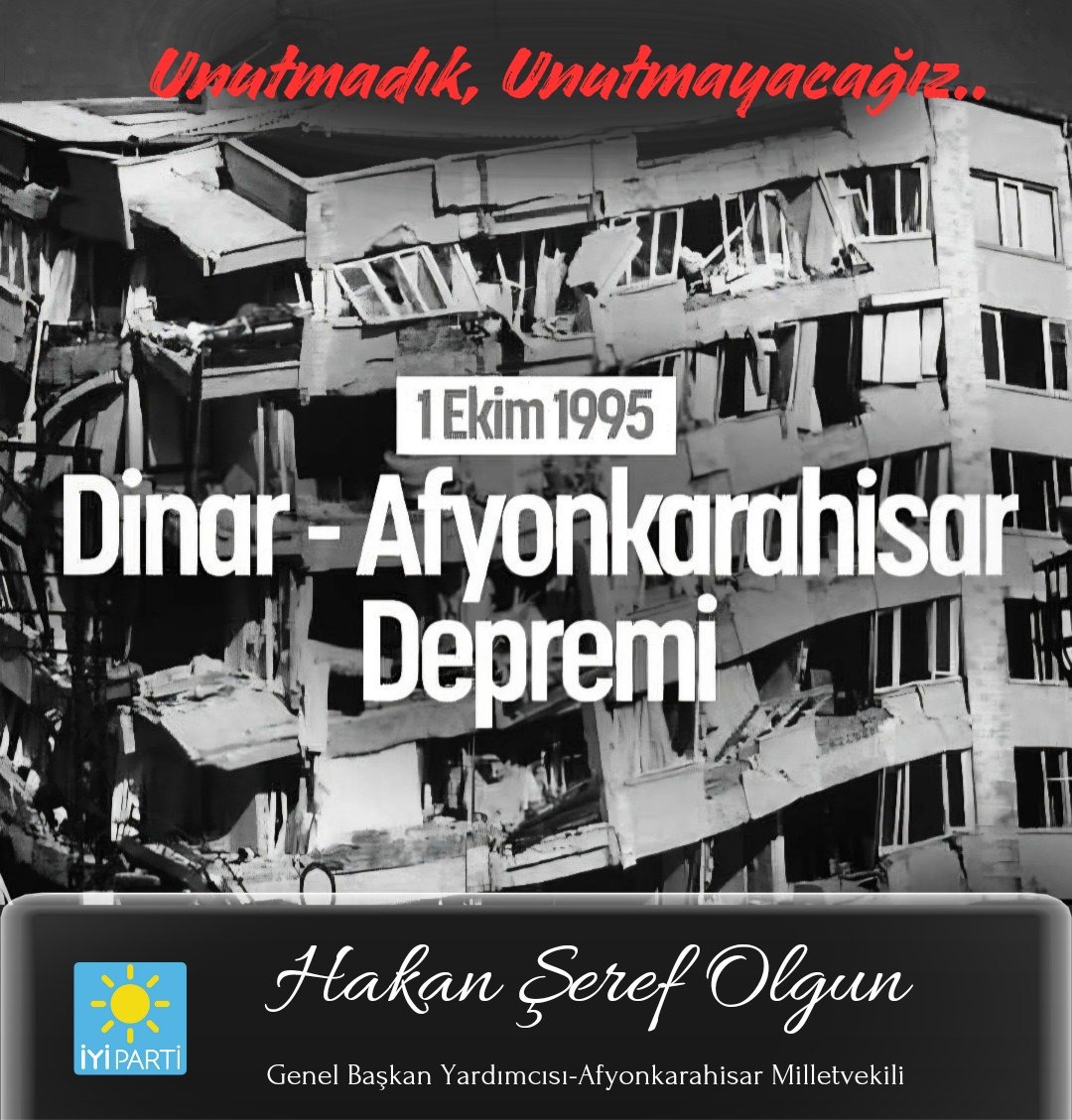 MİLLETVEKİLİ OLGUN DİNAR DEPREMİNİ UNUTMADI