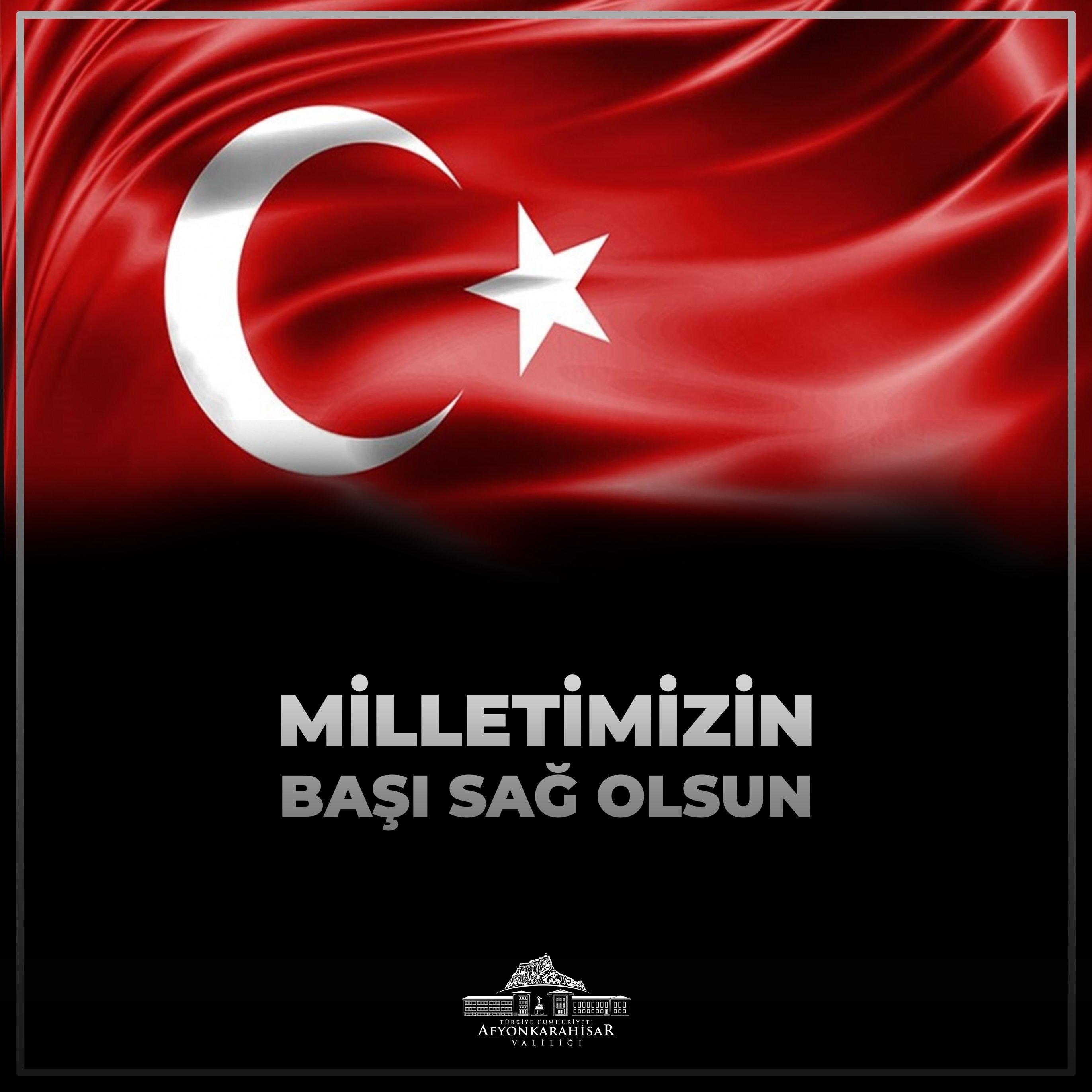 Afyonkarahisar Valiliği şehit askerimize baş sağlığı mesajı yayınladı