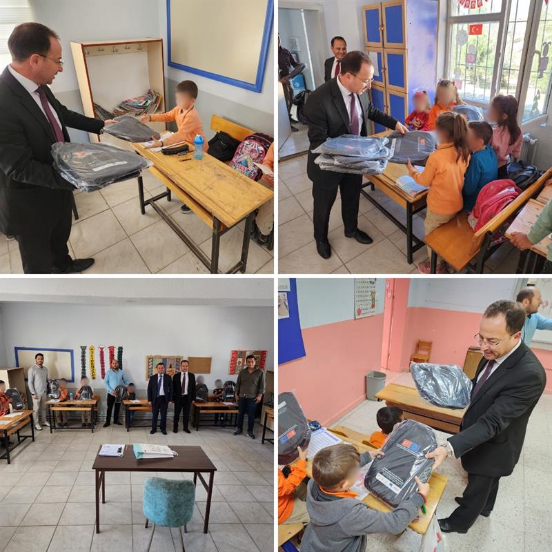 Köy Okullarındaki Öğrencilere Çanta Dağıtımı: Toplam 1.035 projeye 700 milyon TL hibe desteği sağlandı