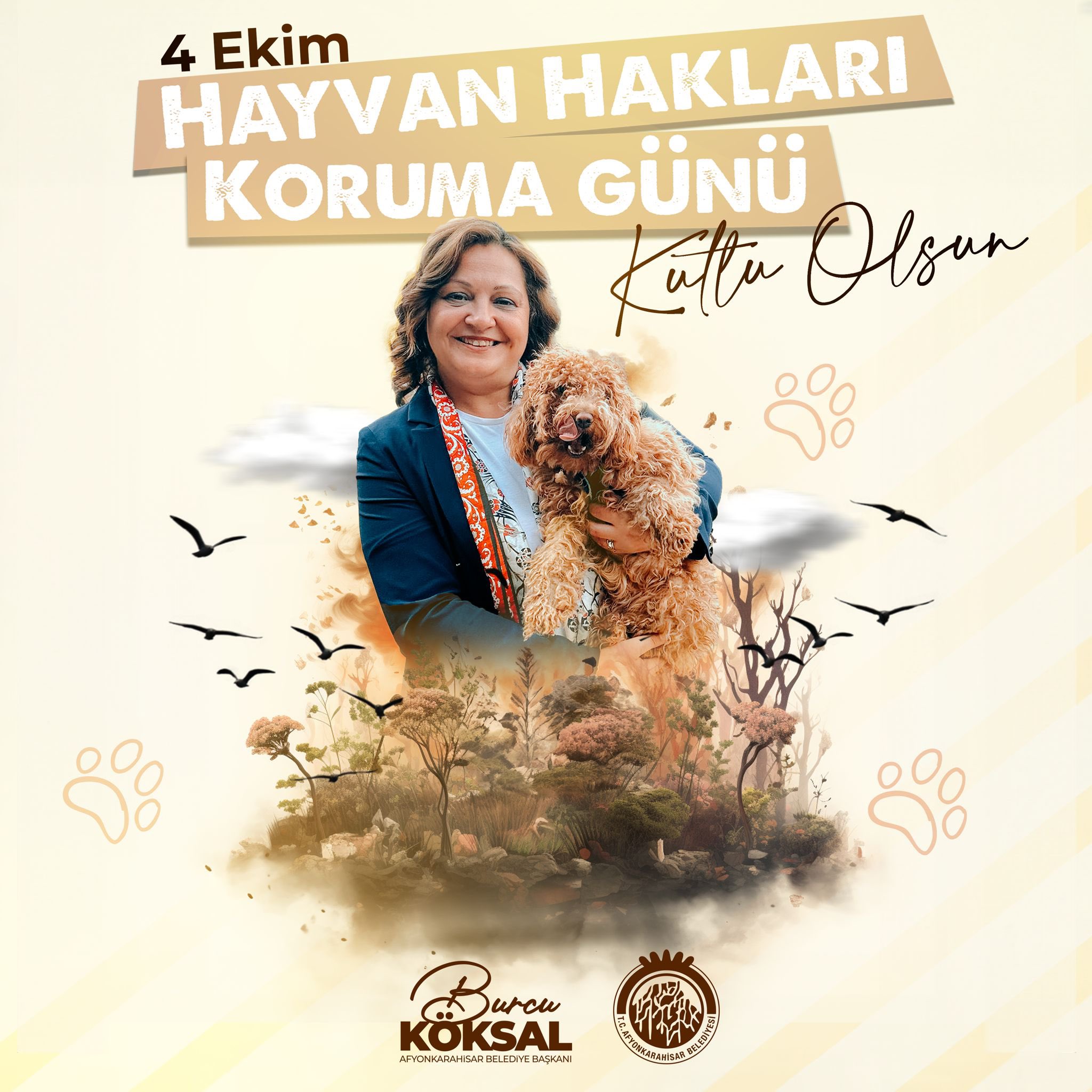 Başkan Köksal 4 Ekim Hayvan Hakları Günü Mesajı Yayımladı