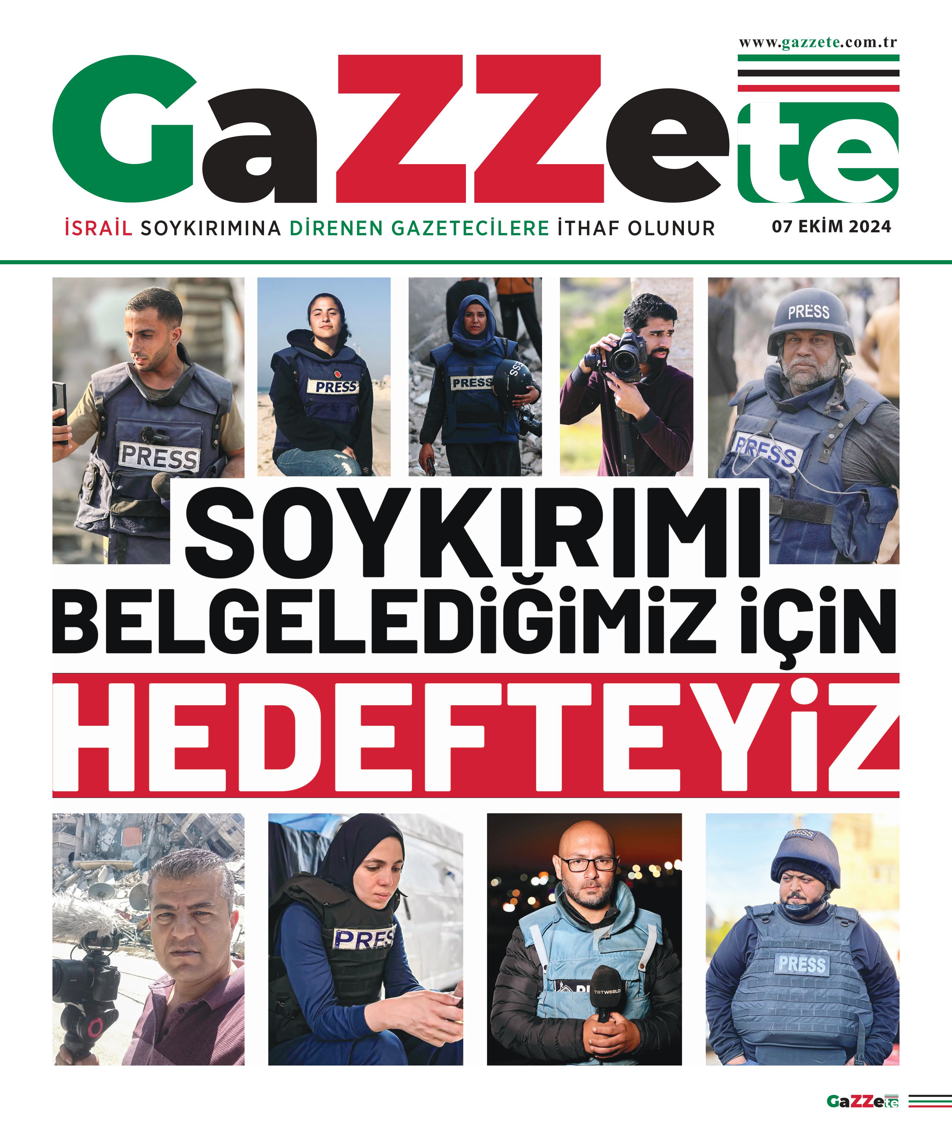 Gazze'de hayatına kaybeden gazetecilerin anısına gazete basıldı