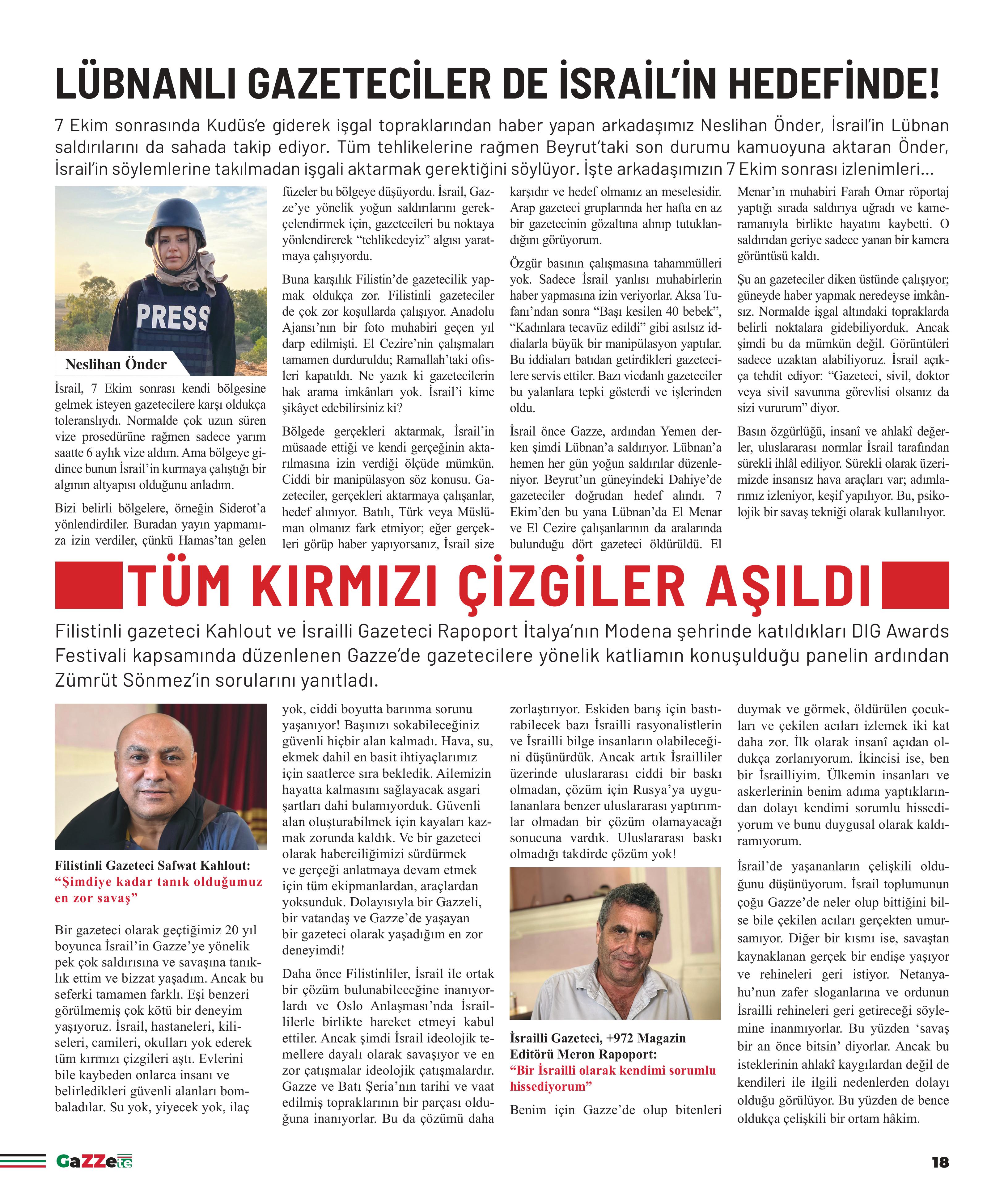 Gazze'de hayatına kaybeden gazetecilerin anısına gazete basıldı