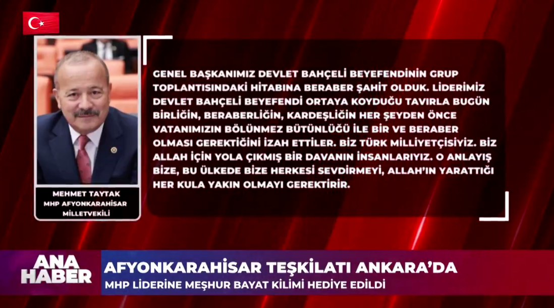 MHP Afyon’un Coşkusu Bengü Türk Ekranlarında Yerini Aldı