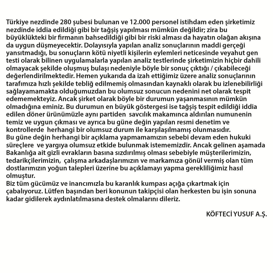 Köfteci Yusuf'tan Kararlılık Mesajı ''Bu Karanlık Kumpası Aydınlatacağız''