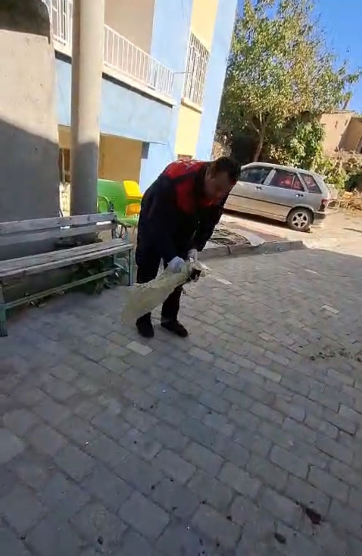 Şuhut'ta İtfaiye, Apartman Boşluğuna Düşen Yavru Kediyi Kurtardı!