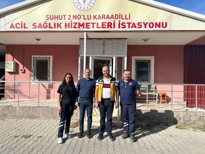 AFYON SAĞLIK MÜDÜRLÜĞÜNDEN 112 ACİL SAĞLIK HİZMETLERİ İSTASYONLARINA ZİYARET