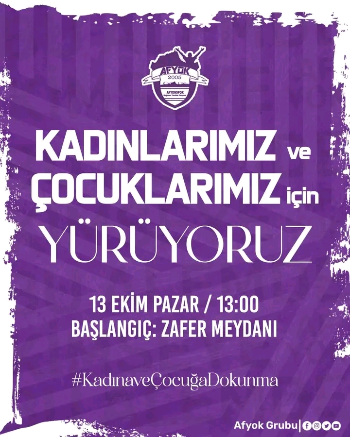 AFYOK TARAFTAR GRUBU, YÜRÜYÜŞ DÜZENLEYECEK