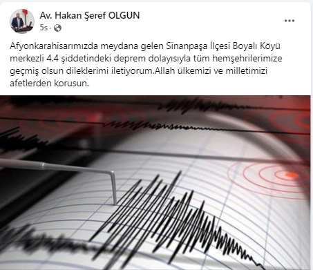 AFYONKARAHİSAR MİLLETVEKİLLERİNDEN GEÇMİŞ OLSUN MESAJLARI