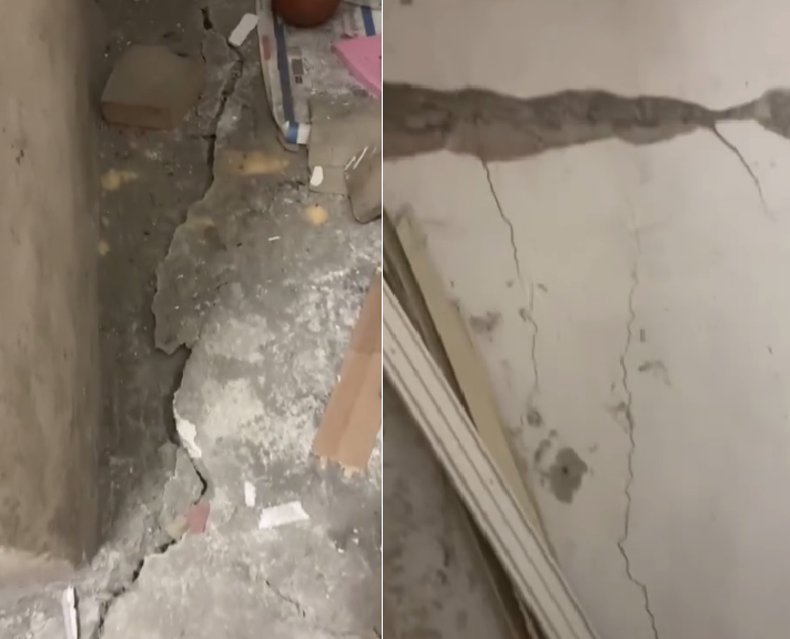 4.4’lük Deprem Apartmanda Derin Yarıklar Meydana Getirdi
