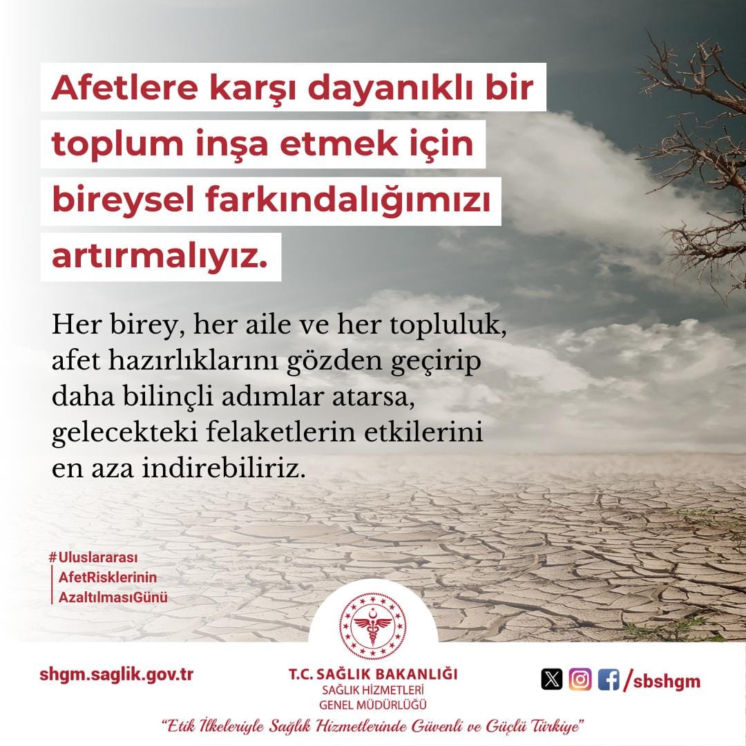AFYONKARAHİSAR SAĞLIK MÜDÜRLÜĞÜ AFETLERLE İLGİLİ VATANDAŞLARI UYARDI