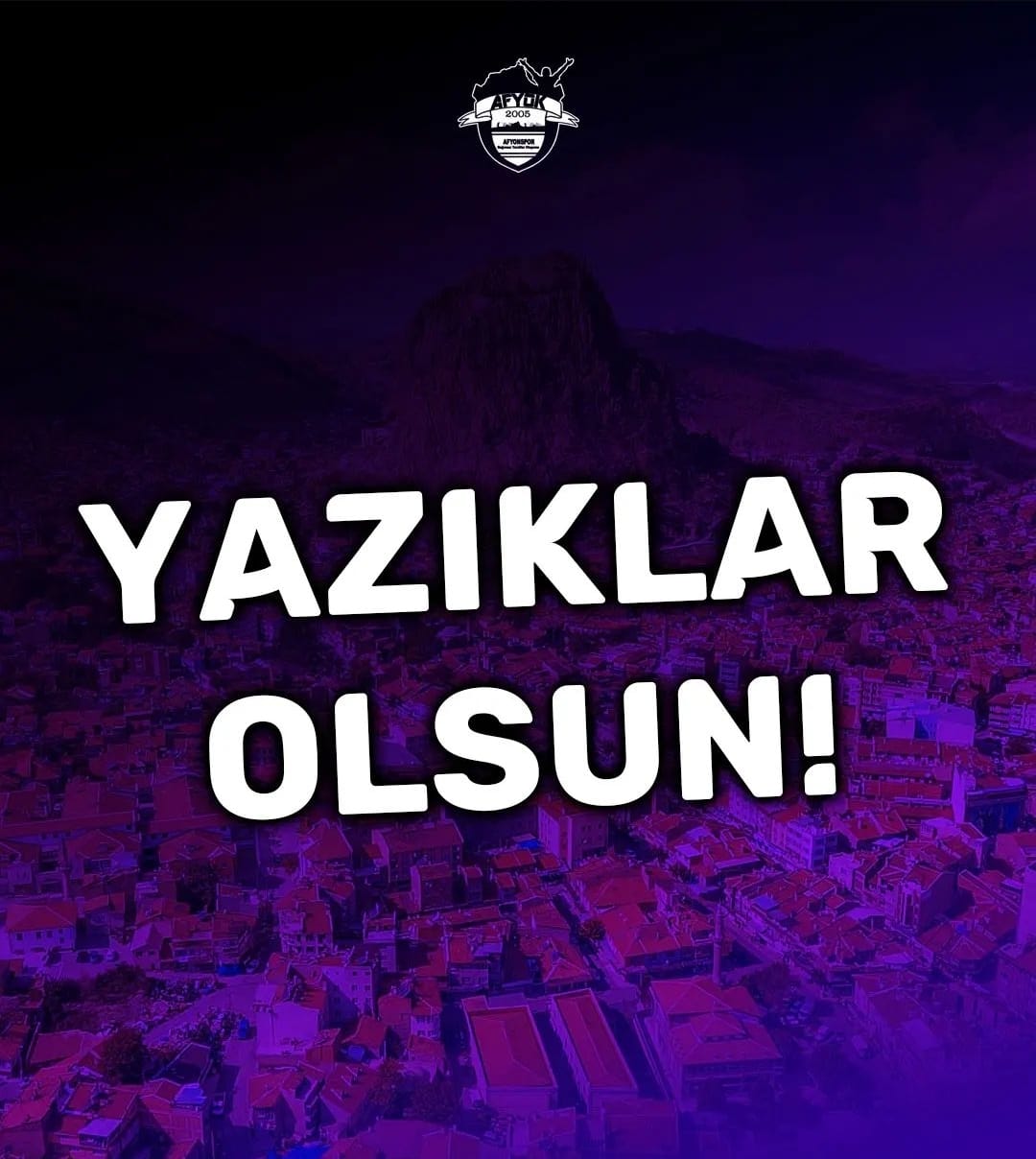 AFYOK GRUBU İSYAN ETTİ:  “BU TAKIMI BU HALE GETİRENLER UTANSIN”