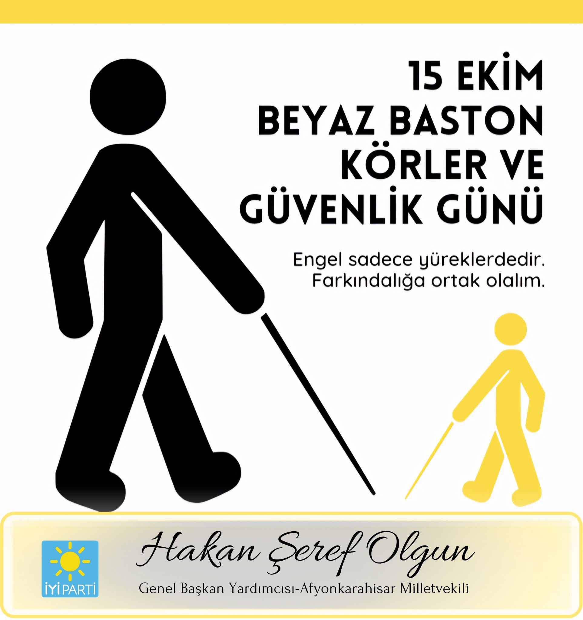 MİLLETVEKİLİ OLGUN BEYAZ BASTON GÖRME ENGELLİLER GÜNÜNÜ KUTLADI