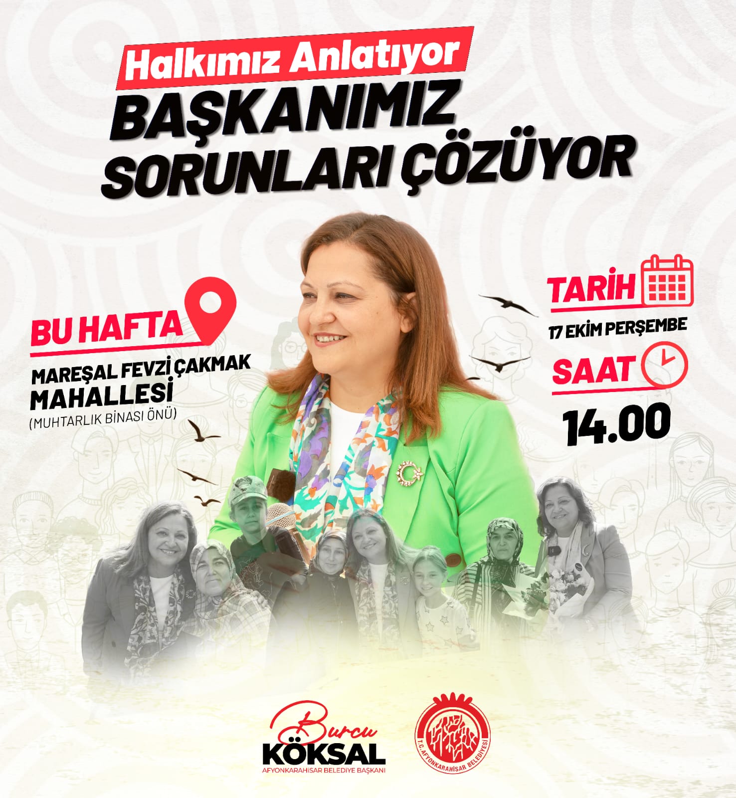Mahalle Buluşmalarının bu haftaki yeri belli oldu! Başkan Köksal Mareşal Fevzi Çakmak Mahallesi’nde Vatandaşlarla Bir Araya Gelecek
