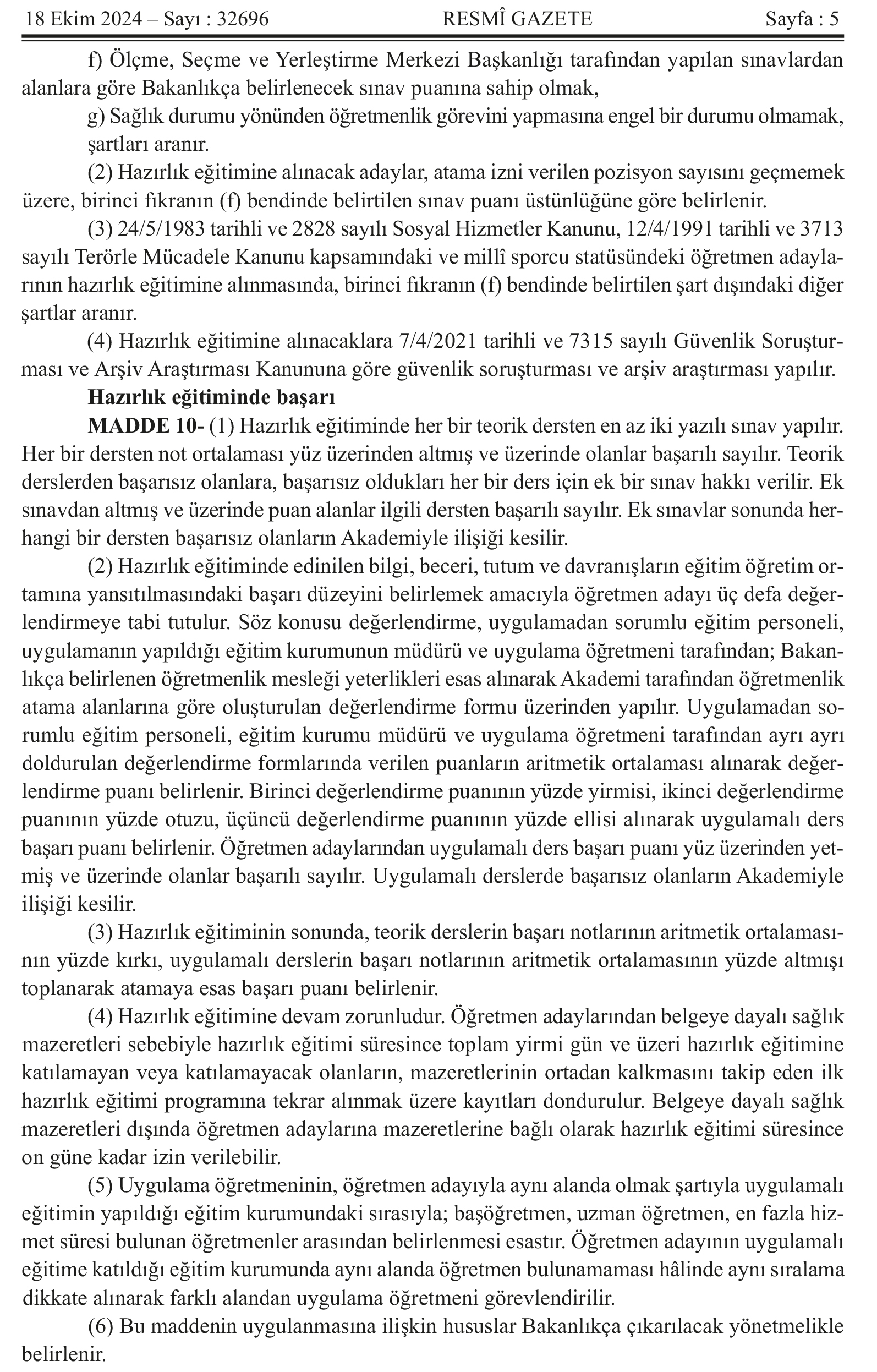 Öğretmenlik Meslek Kanunu Resmi Gazete’de Yayımlandı
