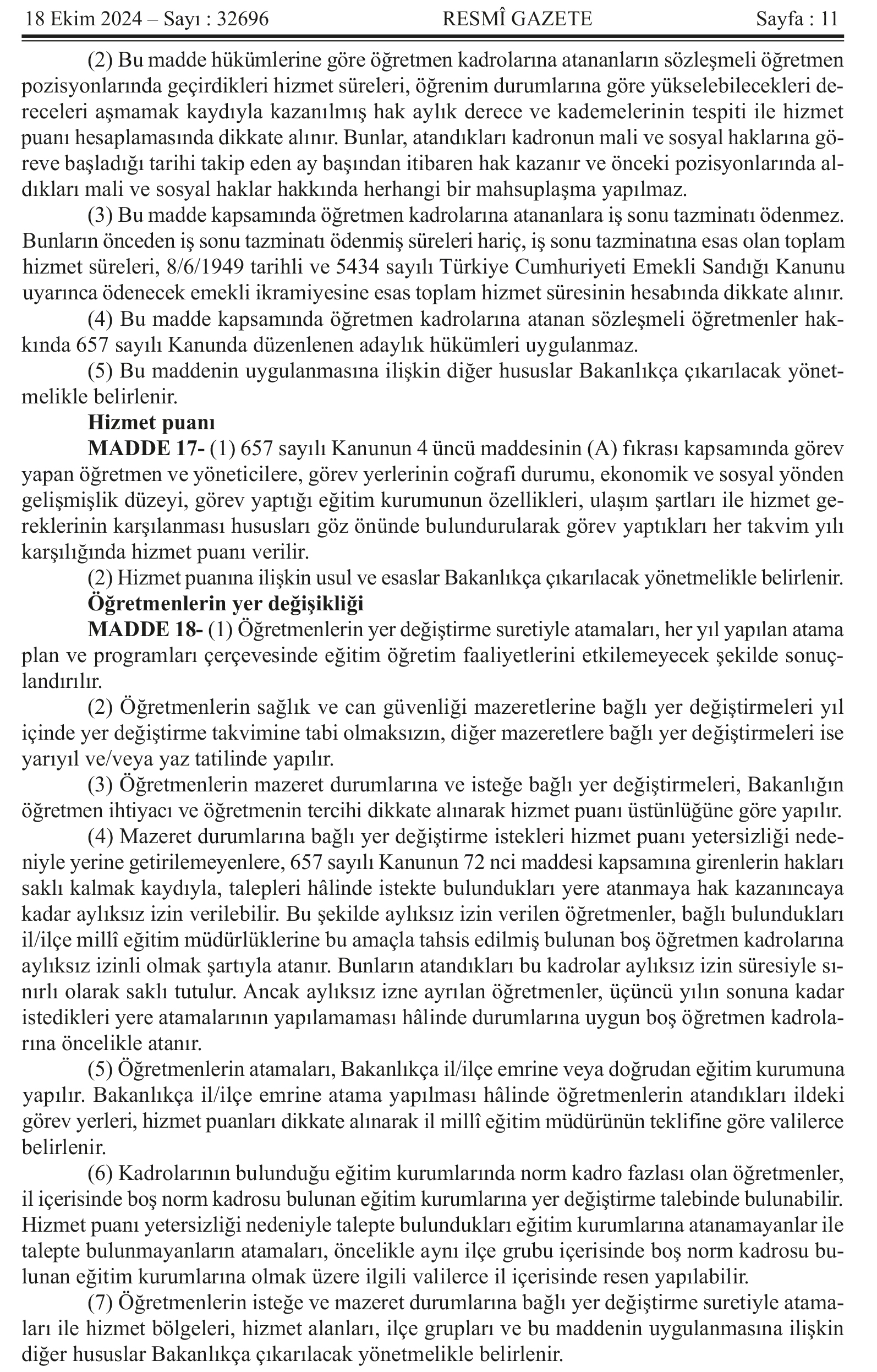 Öğretmenlik Meslek Kanunu Resmi Gazete’de Yayımlandı