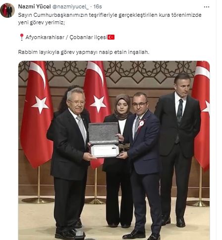 Çobanlar'ın Yeni Kaymakamı Nazmi Yücel Oldu