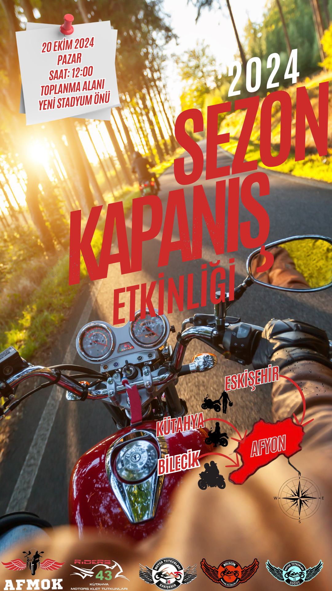 2024 Sezonu Motosiklet Severlerle Veda Ediyor: Afyonkarahisar'da Büyük Buluşma