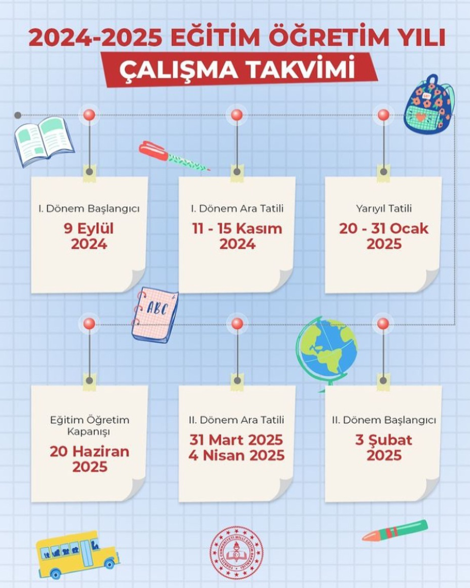 ÖĞRENCİLER MERAKLA BEKLİYOR!  İLK ARA TATİL NE ZAMAN?