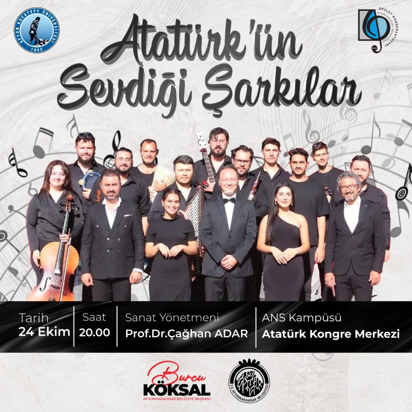 AFYONKARAHİSAR'DA ATATÜRK'ÜN SEVDİĞİ ŞARKILAR SESLENDİRİLECEK