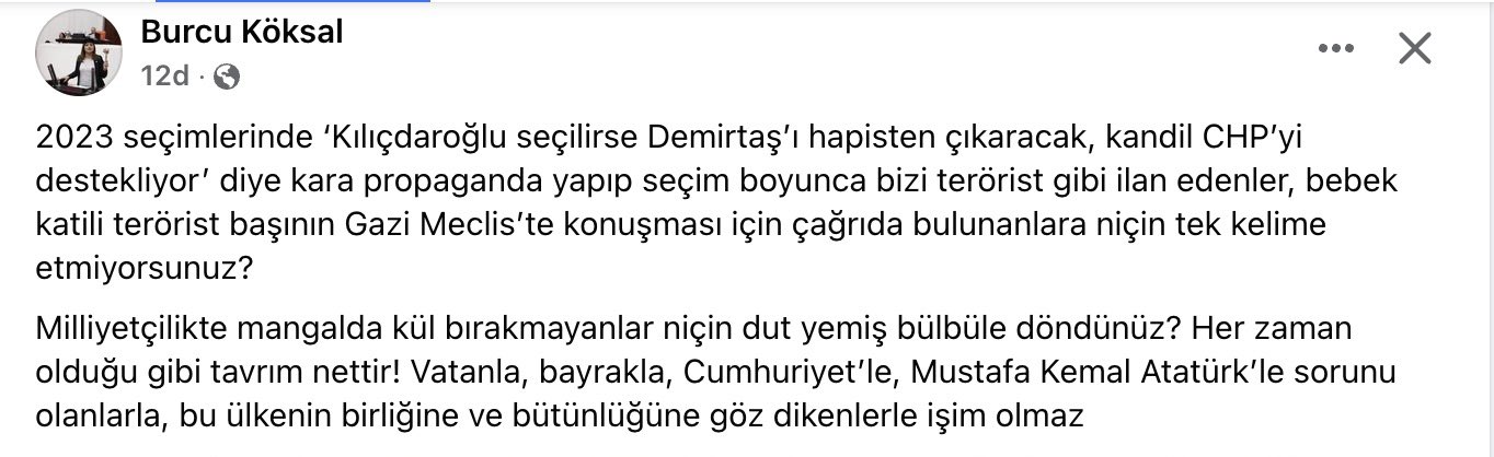Başkan Köksal: Milliyetçilikten Dem Vuranlar, Niçin Dut Yemiş Bülbüle Döndünüz?"