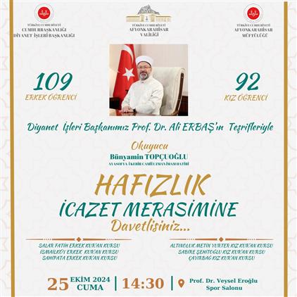 ALİ ERBAŞ AFYON’A GELİYOR