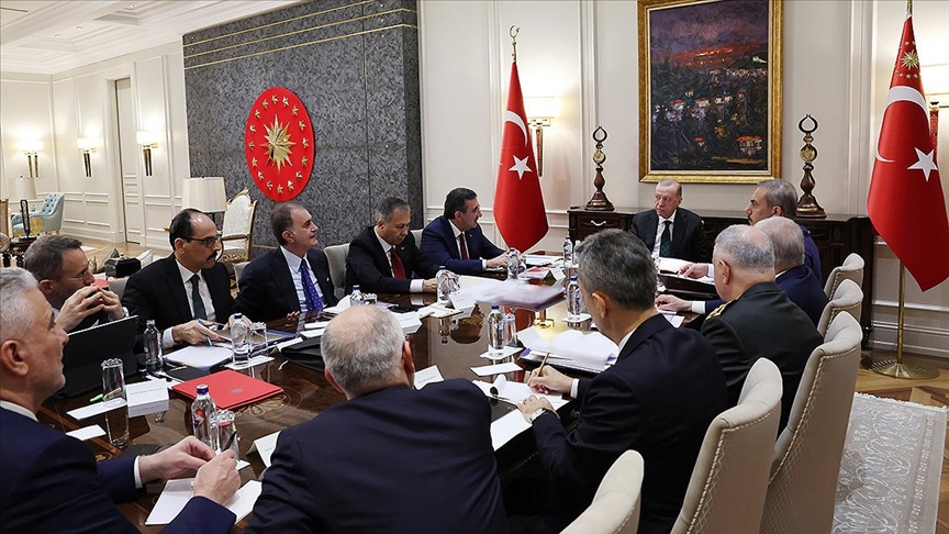 Cumhurbaşkanı Erdoğan'ın Başkanlığında Güvenlik Toplantısı Yapıldı