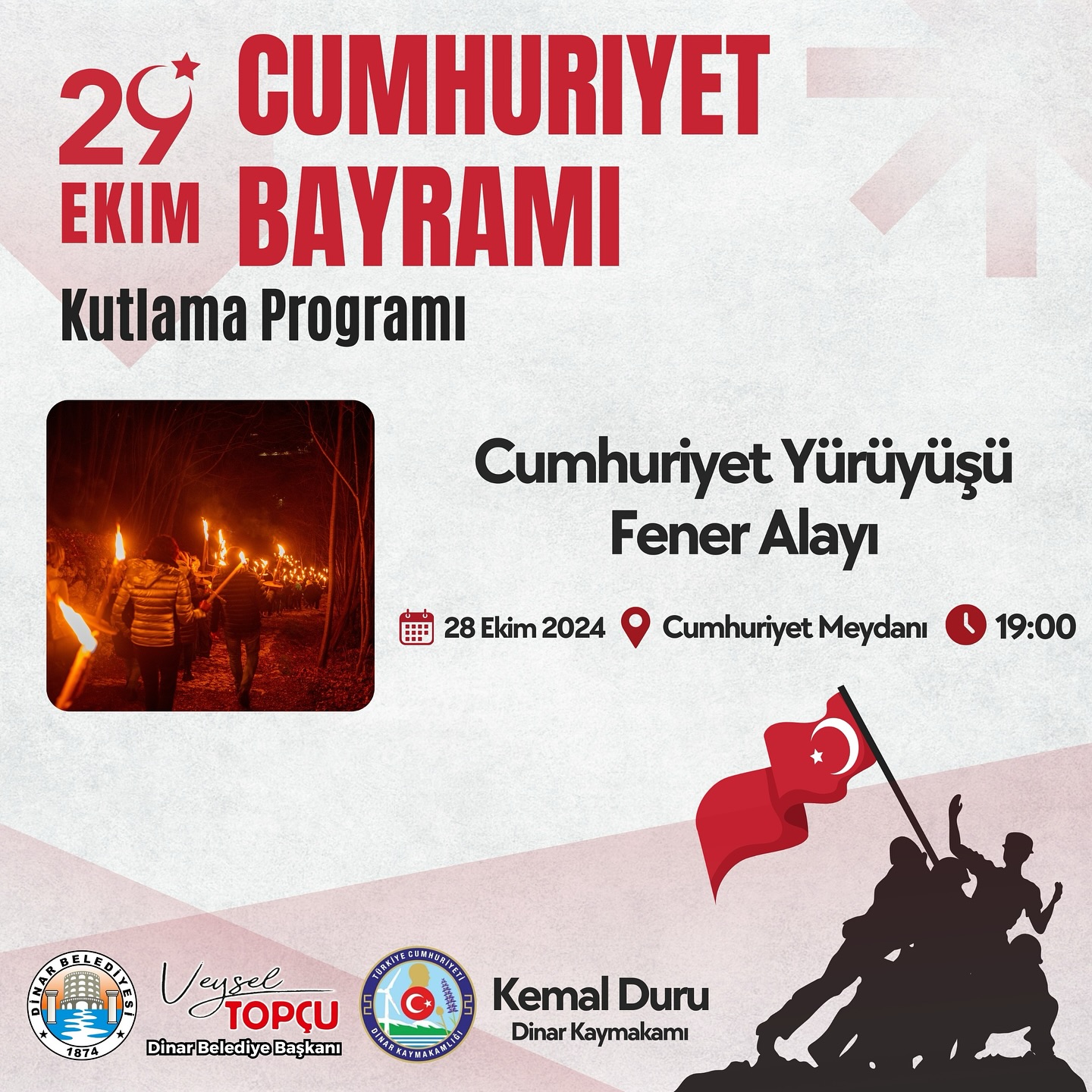 Dinar’da Cumhuriyet Bayramı Coşkusu